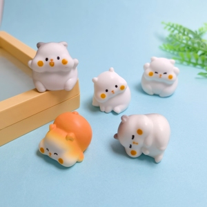 100 Pièces 20*28MM Figurines d'animaux en résine <span class=keywords><strong>3D</strong></span> Mini Hamsters Statues d'animaux mignons en miniature pour la décoration de jardin féerique extérieur - Product Image 2