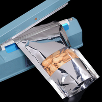 Grands sacs en plastique autoportants avec fenêtre en Mylar et fermeture éclair pour l'emballage de fruits secs, thé, lait, gelée, chewing-gum