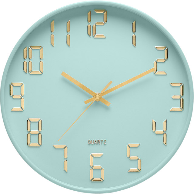 Wholesale Plastic Circular Silent Wall Clock Custom logo Clock Face Creative Three-dimensional Digital Wall Clock 3d OEM/ODM