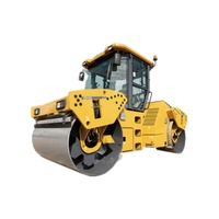 Machine manuelle de compacteur de rouleau de double tambour de 14 tonnes d'équipement de construction de routes
