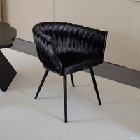 Chaise de maquillage en tissu de luxe avec dossier démontable pour coiffeuse de chambre - Design moderne et épuré