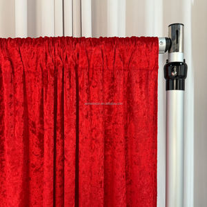 Cortinas de Veludo Vermelho para Decoração de Casamento de 10 FT e 12 FT, Painel de Cortina de Veludo para Eventos e Festas - Product Image 3