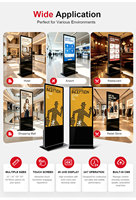 Kiosque interactif intelligent à écran tactile sur pied de 55 pouces avec WiFi Android, affichage numérique LCD pour la publicité