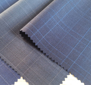 Tissu de costume en laine italienne Tissu de costume en laine polyester Tissu de costume en laine peignée - Product Image 6