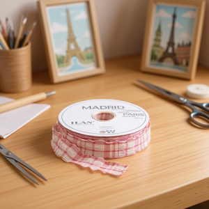 Nastro Decorativo a Quadretti Madrid Paris Londra Milano, Larghezza 4.0Cm, 91M - Product Image 2