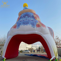 Décoration de fête d'anniversaire, tunnel gonflable géant en forme de clown pour le cirque
