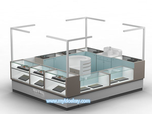 Chiosco Espositivo per Gioielli di Alta Gamma 3x3 Metri, Stand per Gioielleria, Design di Cabina Espositiva per Gioielli in Vendita - Product Image 3