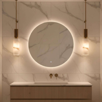 Lampe murale intérieure en fer de style nordique simple et luxueux, marbre naturel espagnol avec lumière LED, lampe créative pour villa, hôtel, couloir
