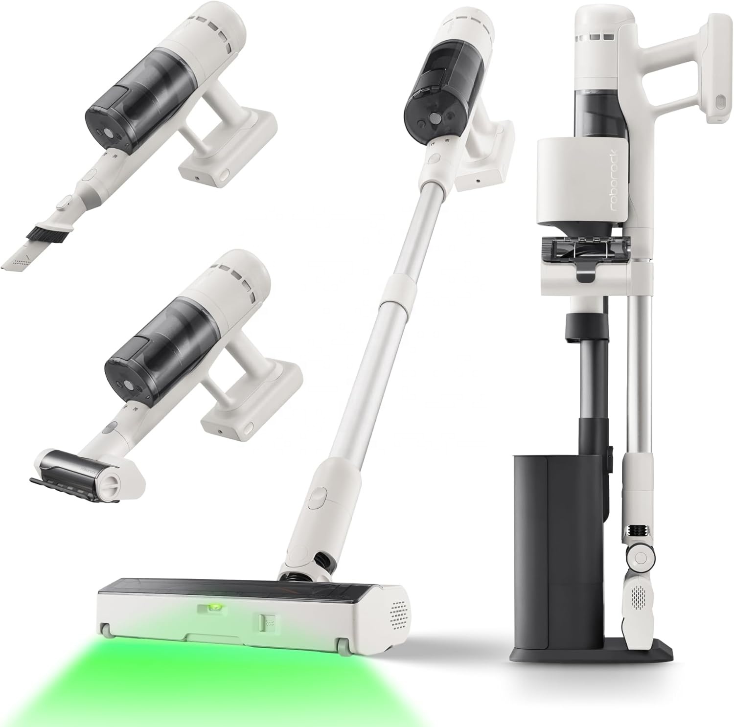 Roborock H60 Hub <strong>Cordless</strong> Stick <strong>Vacuum</strong> Cleaner Auto-Empty Dock 115AW High Suction <strong>Carpet</strong> Hard Floors 60-Min Long Lasting Runtime