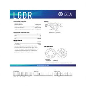 เพชรทรงกลม 5.24 กะรัต VS2/F เพชรเพาะเลี้ยงในห้องปฏิบัติการ คุณภาพเยี่ยม ทรงกลมเจียระไนแบบบริลเลียนท์ เพชรเม็ดเดี่ยวสำหรับทำเครื่องประดับ พร้อมใบรับรอง - Product Image 1