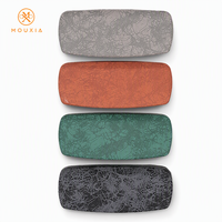 Étui rigide pour lunettes en cuir PU texturé, boîte de rangement pour lunettes optiques avec logo personnalisé, pour lunettes de soleil