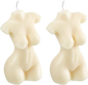 Vela de Soja con Forma de Cuerpo Femenino, Vela con Busto de Mujer, Decoración <span class=keywords><strong>para</strong></span> el Hogar, Navidad, Dormitorio, Baño, Decoración Estética (Blanca) - Product Image 1