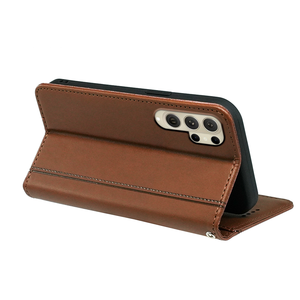 Funda de teléfono de cuero con tapa de lujo para <span class=keywords><strong>Samsung</strong></span> <span class=keywords><strong>Galaxy</strong></span> S25 Ultra S24 Plus A17 A06 ranuras para tarjetas magnéticas funda protectora para libro billetera - Product Image 5