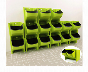 Chậu trồng cây treo tường, trồng rau ban công, chất liệu nhựa composite, kết hợp chậu bonsai nhựa, chậu hoa trang trí - Product Image 5