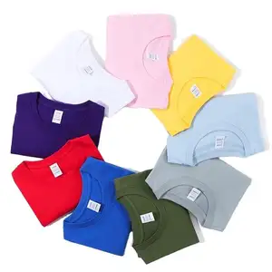 16 Farben Hochwertige Unisex 220 Gsm 100% Baumwolle Heavyweight Plain T-Shirts Drucken Benutzer definierte Logo T-Shirts Übergroße T-Shirts Männer