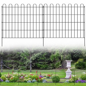 Valla Metálica Negra para Jardín, Barrera para Perros Fácil de Montar con Alambre de Hierro Recubierto, Rejilla de Bajo Mantenimiento para Patios - Product Image 2