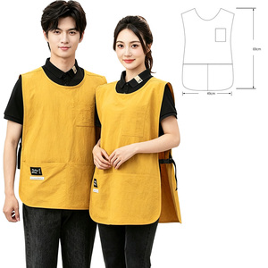 Delantal Impermeable de Alta Calidad con Logotipo Personalizado, Delantal para Personal con Bolsillos para Supermercado, Limpieza, Salón de Belleza, Uniforme de Servicio - Product Image 1