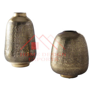 Vase à fleurs doré décoratif pour le salon, urnes en aluminium de haute qualité, jardinière, vase à fleurs pour mariage - Product Image 4