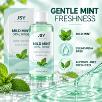 Rince-bouche sans alcool à la menthe douce 473 ml pour un soin quotidien et une sensation buccale fraîche et propre en bouteille transparente Marque privée