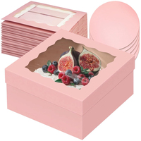 Boîtes en carton gaufrées personnalisées de luxe, écologiques, de qualité alimentaire, portables, auto-érectrices et recyclables pour gâteaux d'anniversaire