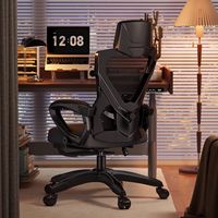 Ensemble chaise de bureau et table de jeu ergonomique avec accoudoirs en maille 4D, dossier inclinable confortable, réglage en hauteur et repose-pieds