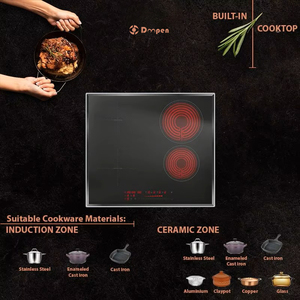 DoopenCustomizable 220V Four Burner <b>Ceramic</b> Infrared Cooker Electric Induction Hotpot for Home & Hotel Use Built-in Installation - Product Image 6
