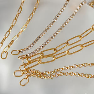 EManco klasik Charm bilezik DIY inci zincir paslanmaz çelik ayarlanabilir Paperclip bilezikler aksesuarları el yapımı kadınlar takı - Product Image 3