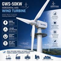 Éolienne 50KW GWS-50000W à rotor de 15,5m, entraînement direct PMSG, 380V 480V pour l'alimentation des hôpitaux, cliniques et établissements médicaux