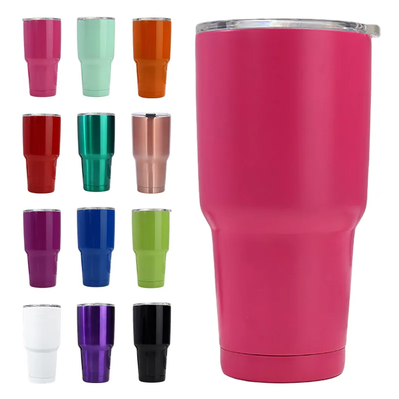 Wholesale car cup metal travel mug insulated 30oz stainless steel tumbler termo 30 oz with handle