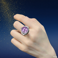 Jam Tangan Cincin Bulat Populer Laris Manis Desain Sederhana Unik Uniseks Minimalis Jam Tangan Cincin Trendi Serbaguna Kreatif