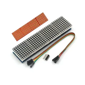 MAX7219 Punktmatrix-Modul Mikrocontroller-Modul 4 in einem Anzeige modul Rot mit 5P-Leitung