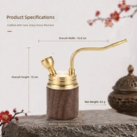 Chicha vintage en laiton et bois massif en forme de calebasse, détachable et portable, avec filtre, ensemble complet, cadeau pour homme