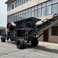 Concasseur à mâchoires mobile de haute qualité PE500x750 avec convoyeur, concasseur à mâchoires portable pour le recyclage du béton