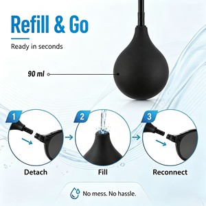 Black <b>Round</b> <b>Sunglasses</b> Spray Lens Glasses Portable Outdoor Eyewear With Air Pump for Travel - Product Image 4
