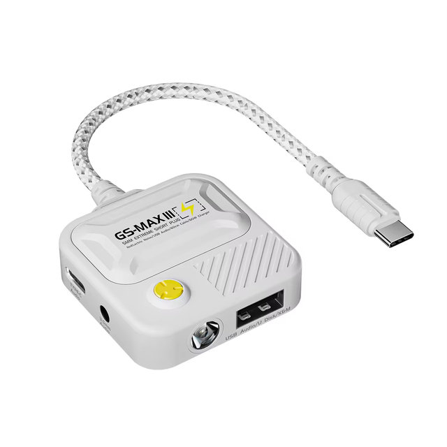 PLEXTONE GSMAX 4-in-1 Adapter USB-C to 3.5mm Headphone/USB Headset/Type-C Earbuds Audio Adapter Hi-Res PD60W Fast Charge Adapter