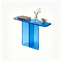 Table console en acrylique transparente, table d'appoint étroite pour entrée, table de canapé pour couloir, salon, hall d'entrée, mobilier moderne