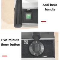 Machine à gaufres Taiyaki électrique professionnelle 6 cavités antiadhésive pour gâteaux japonais avec thermostat réglable