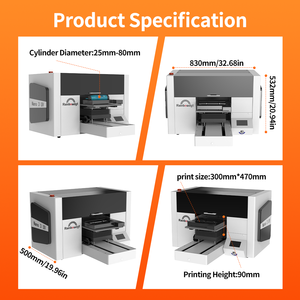 Impresora UV A3 4030 de Inyección de Tinta a Precio de Fábrica para Tazas, Metal, Acrílico con Efecto 3D para Carcasas de Teléfono, Impresión de Souvenirs - Product Image 3