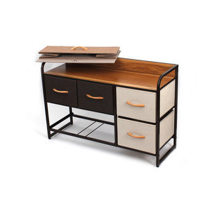 Customized 5L-614 Dresser <strong>Chest</strong> <strong>of</strong> <strong>5</strong> <strong>Drawers</strong> Furniture Storage Tower Sturdy Steel Frame - Product Image 4