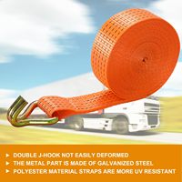 Sangles d'Arrimage à Cliquet Robustes 50mm avec Logo Personnalisé pour Camion, Crochets en S et Double J – Sangles de Charge pour Fret
