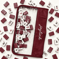 Sac de rangement transparent pour Mahjong en PVC avec fermeture éclair, pochette de voyage portable et légère pour jeu de Mahjong américain – Offre Spéciale