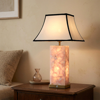 Lampes de table flexibles sans fil en marbre d'alabâtre, style nordique moderne de luxe, blanc et or, forme champignon flocon de neige, pour salle à manger
