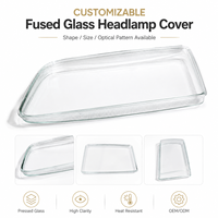 Couvercles de phares en verre fusionné pressés pièces de rechange automobiles claires pour Source de lumière fluorescente AGV
