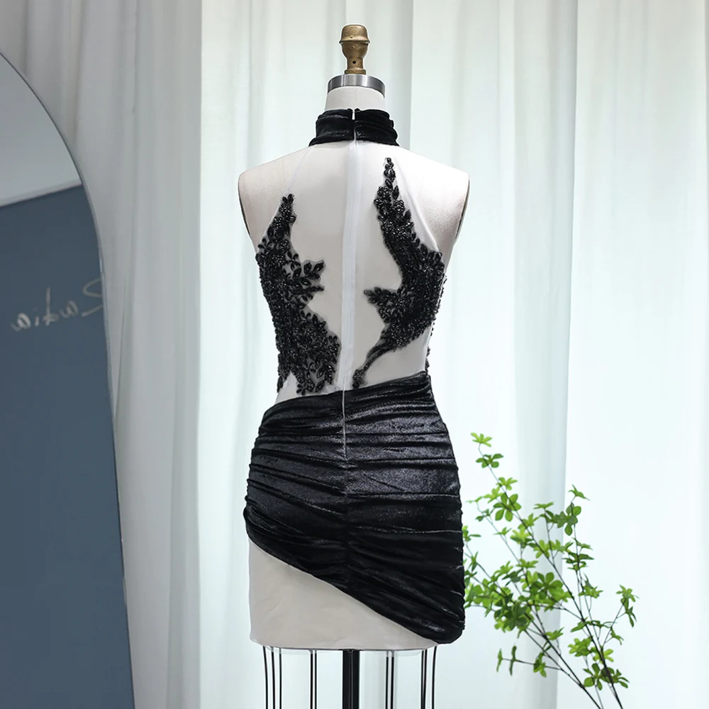 velvet black dinner dress