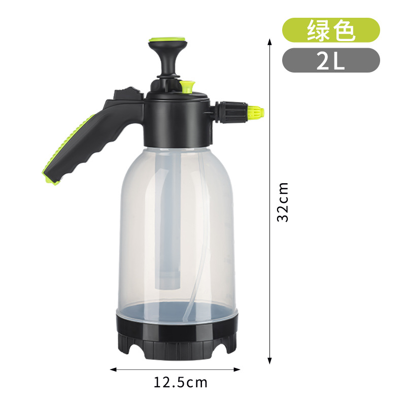 2L transparent spray bottle (green) [20 pieces/box]