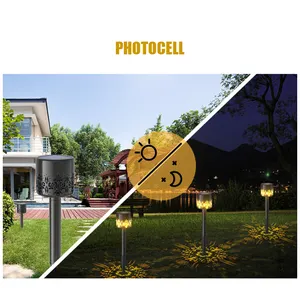 Projecteur led solaire à énergie du crépuscule à l'aurore, luminaire décoratif d'extérieur, idéal pour un jardin, un patio ou un sentier