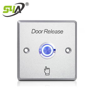 عالية الجودة التحكم في الوصول الباب الإصدار الأبيض اللون بالسعة الألومنيوم خروج زر مع مصباح ليد مضيئة علامة خروج - Product Image 3