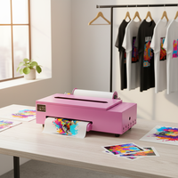 Imprimante DTF FCOLOR rose, imprimante à transfert thermique pour t-shirts, machine d'impression DTF A3, imprimante DTF à jet d'encre XP600