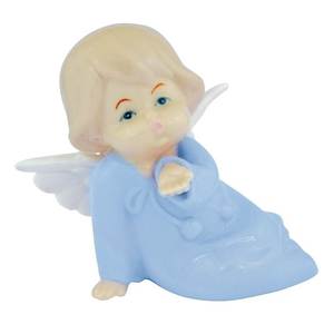 Ángel de Cerámica Azul Cielo 6.6*4.8*8 Decoración Creativa y Novedosa para el Hogar - Product Image 1