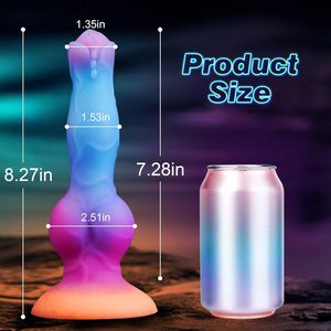 Neuer Leuchtender <span class=keywords><strong>Dildo</strong></span> und Anales Sexspielzeug für Frauen, Farbiger Leuchtender <span class=keywords><strong>Dildo</strong></span> für Männer, Realistischer Hundedildo als Analkappe und Paarspielzeug - Product Image 6